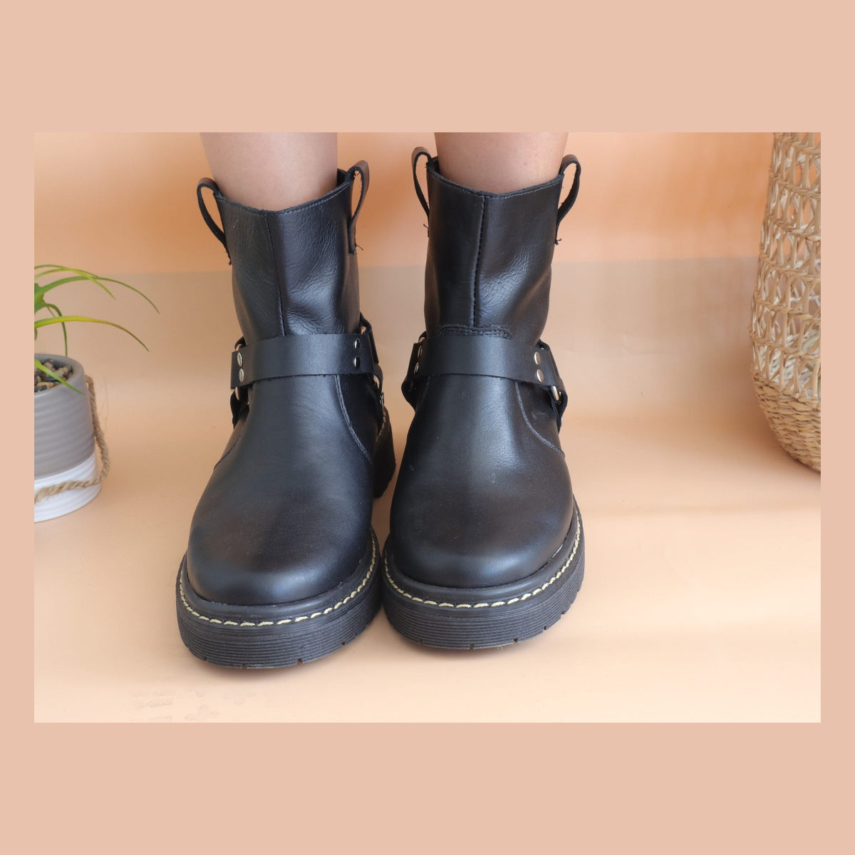 Botin Biker Negro