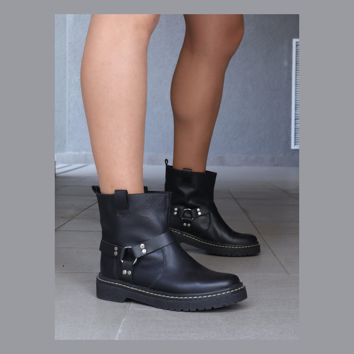 Botin Biker Negro