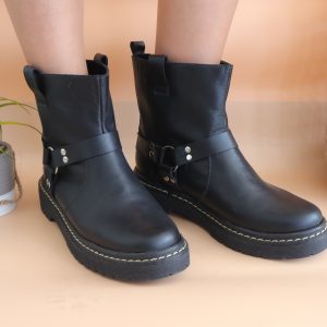 botin biker negro