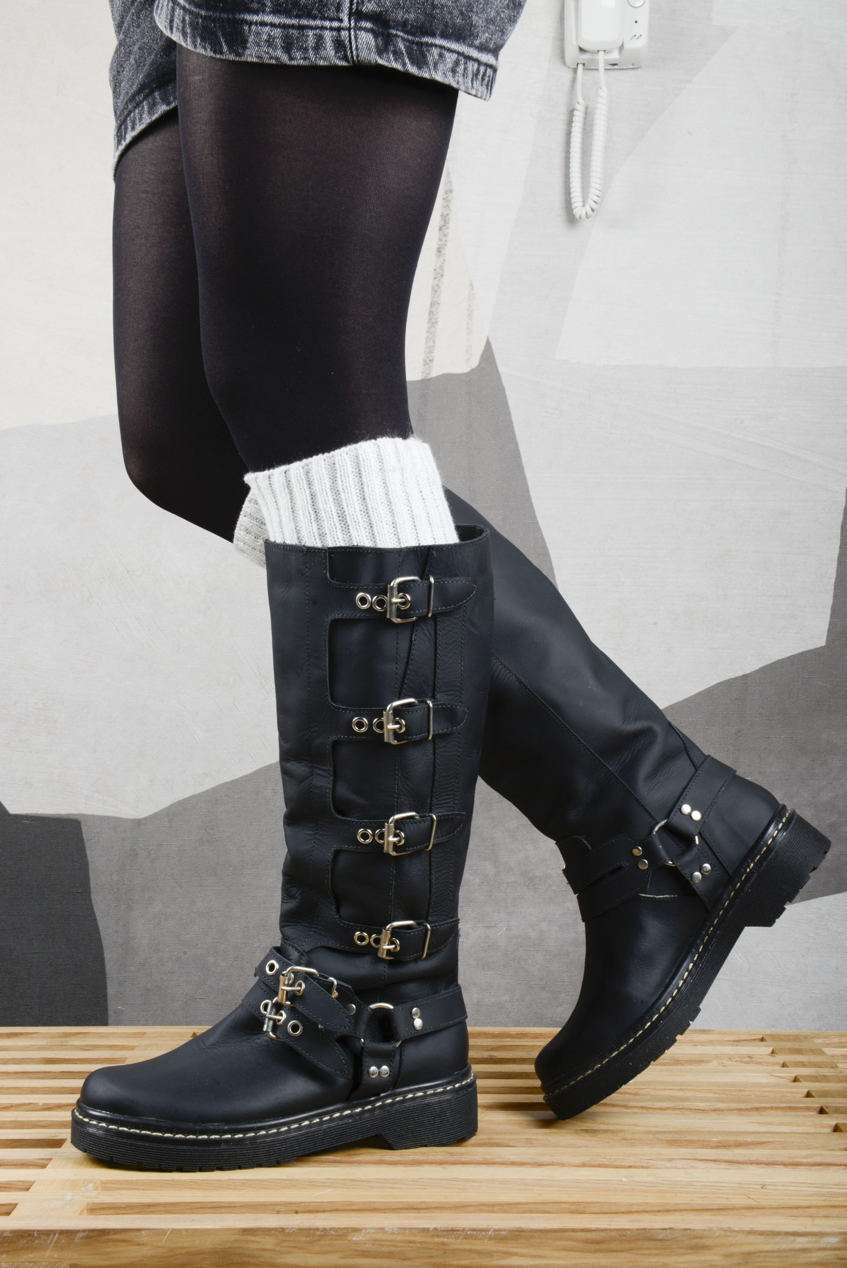 bota biker negra - Imagen 5